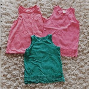 Bundle of Carter’s & Osh Kosh Tanks Sz 5T